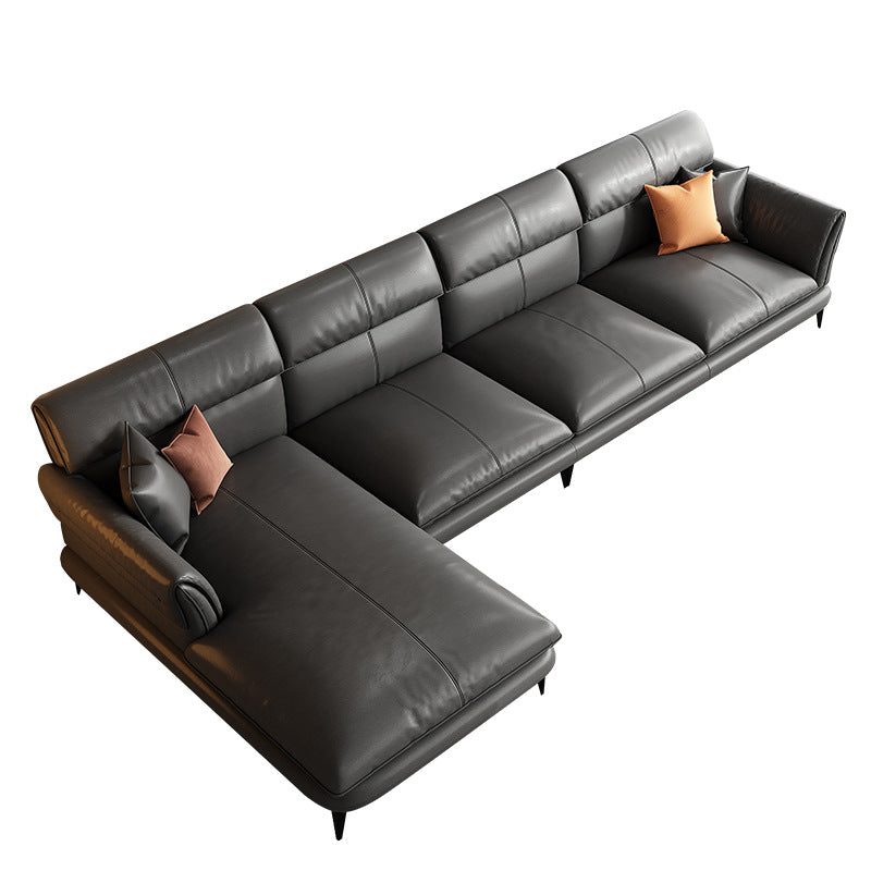 Living Room Leather Sofa Set