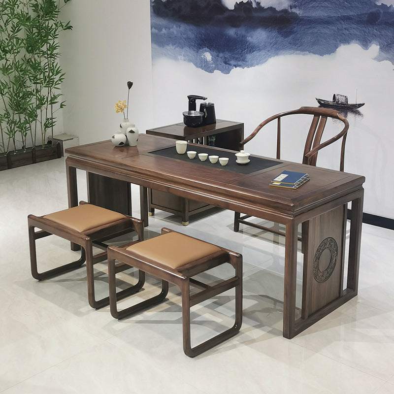 Chinese Solid Wooden Tea Table Set