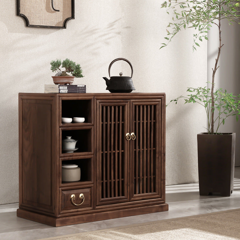 New Chinese Style Solid Wood Tea Cabinet