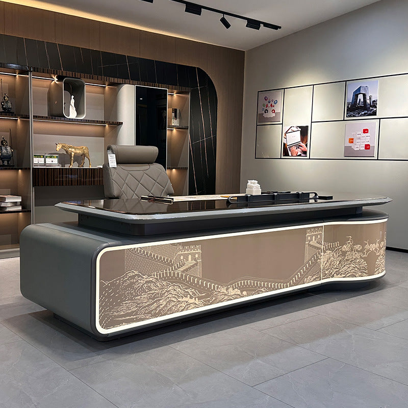 New Chinese Light Luxury Boss Desk