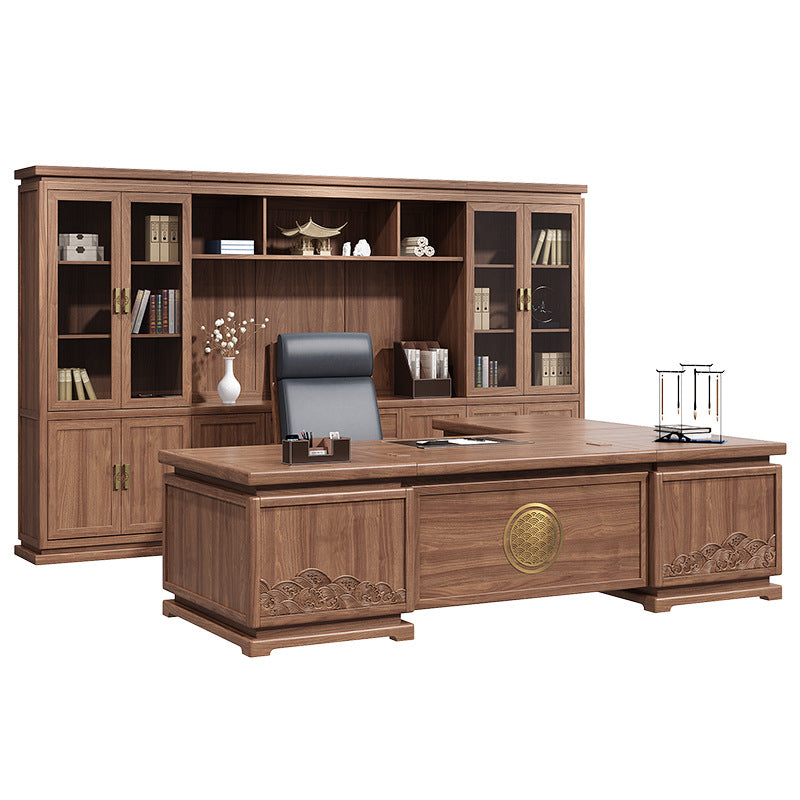 New Chinese style solid wood boss desk