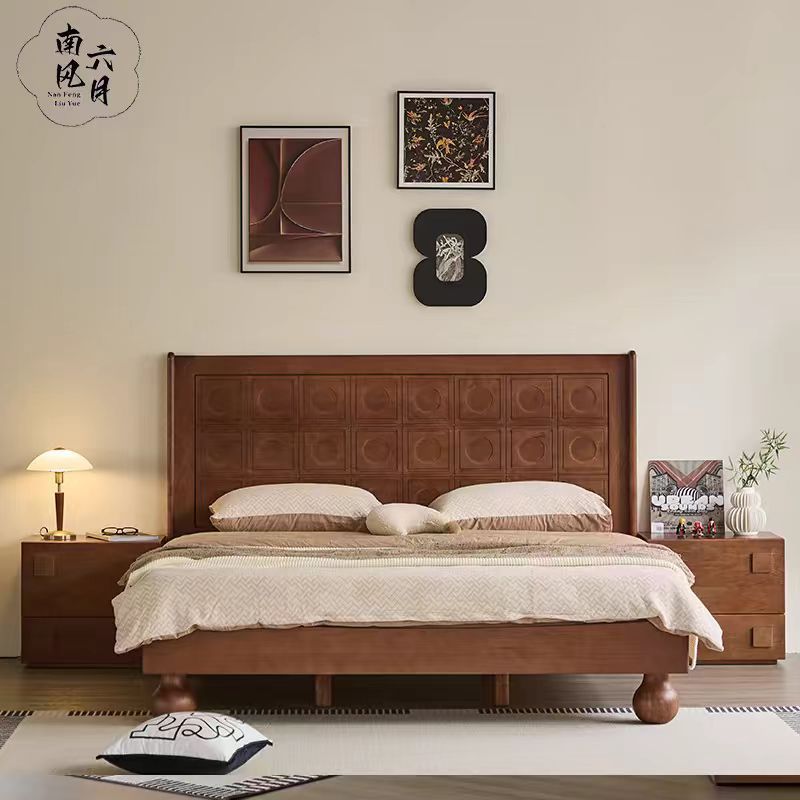 Bedroom Vintage Solid Wooden Bed