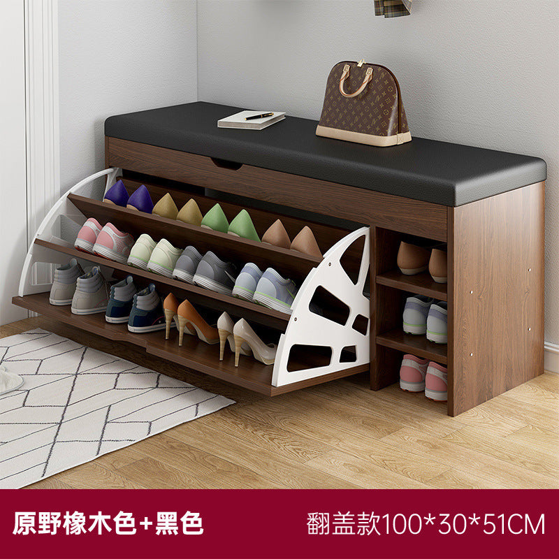 Upholstered Pedestal Shoe Cabinet