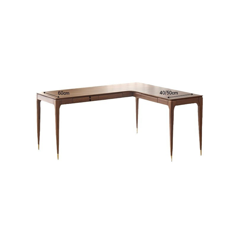 L-Shape Solid Wood Corner Desk