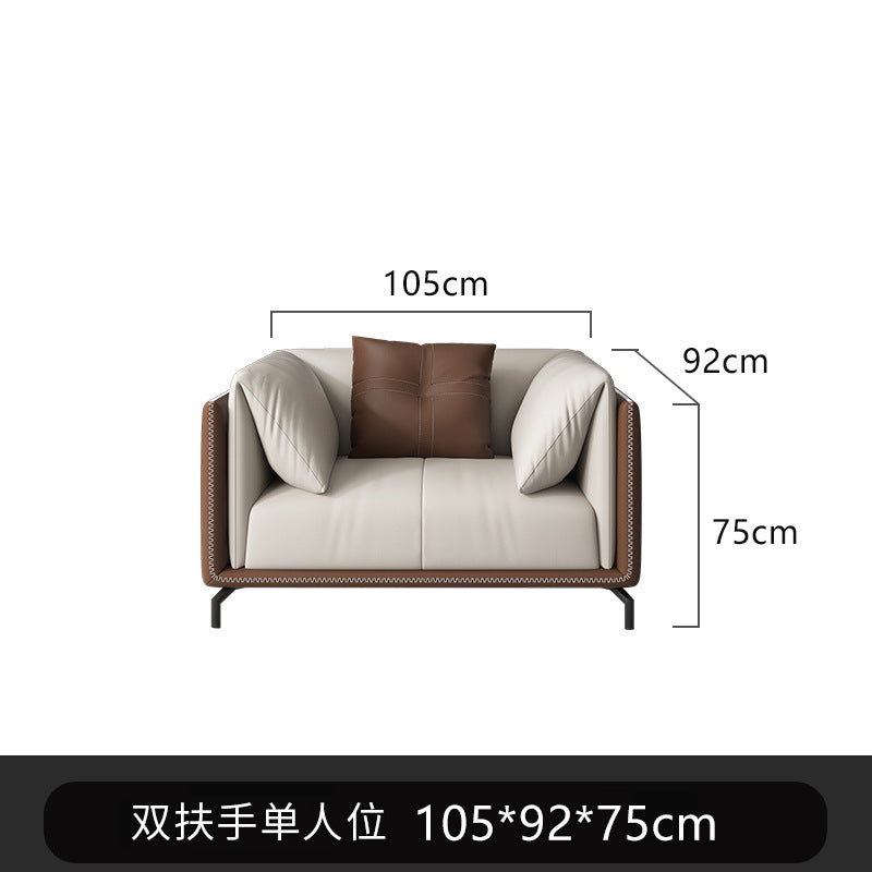 Living Room Leather Sofa Set