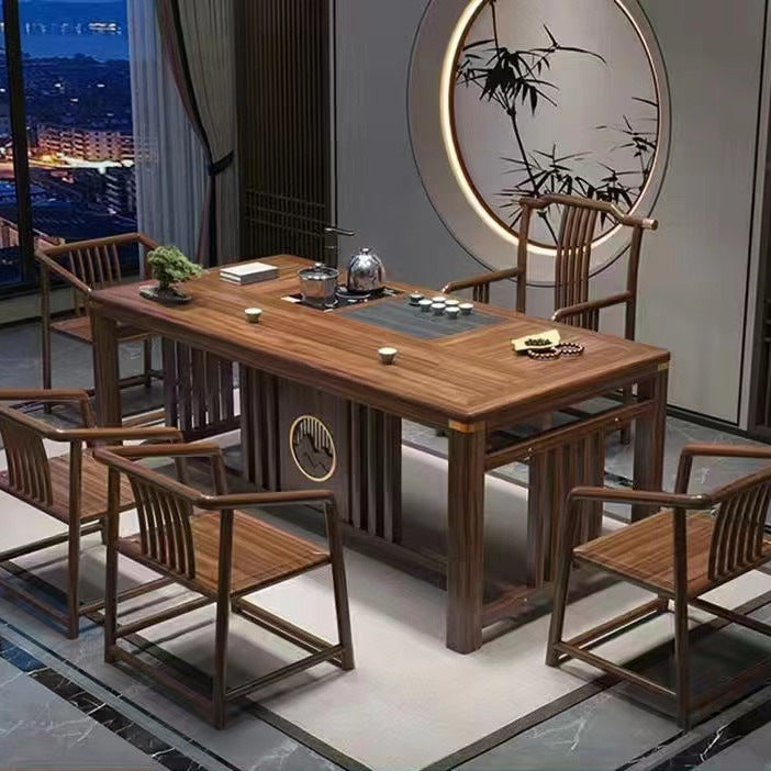 Chinese Solid Wooden Tea Table Set