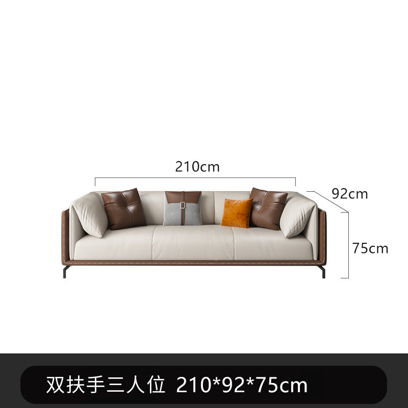 Living Room Leather Sofa Set