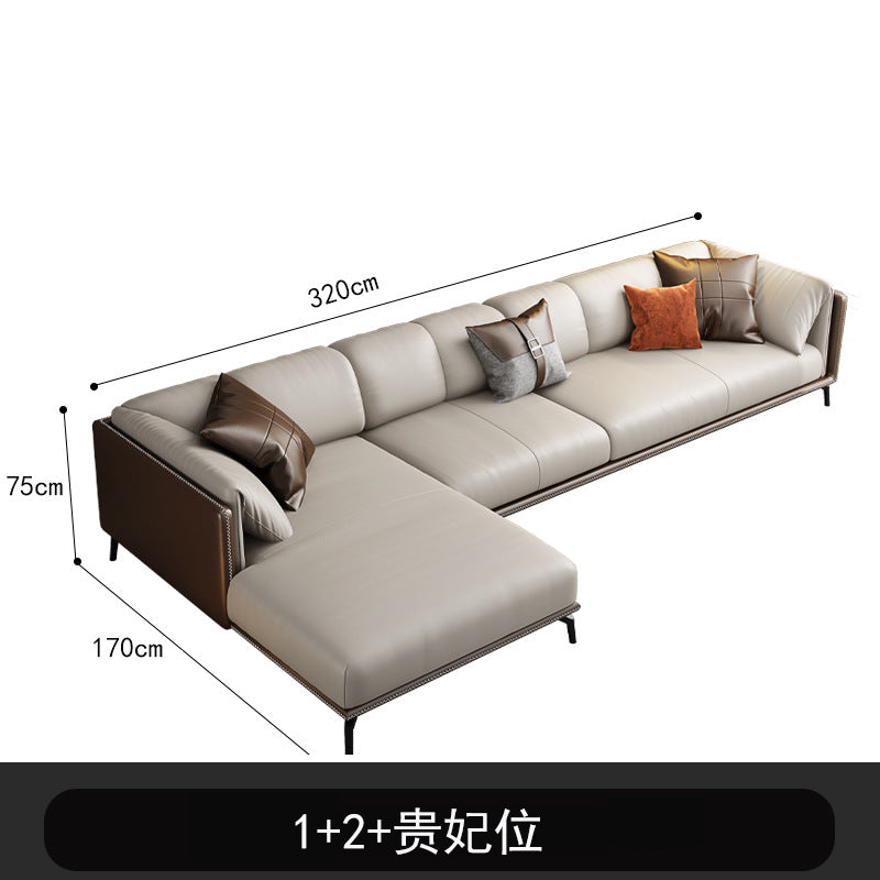 Living Room Leather Sofa Set