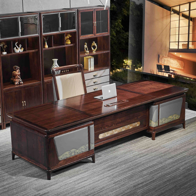 New Chinese style solid wood boss desk