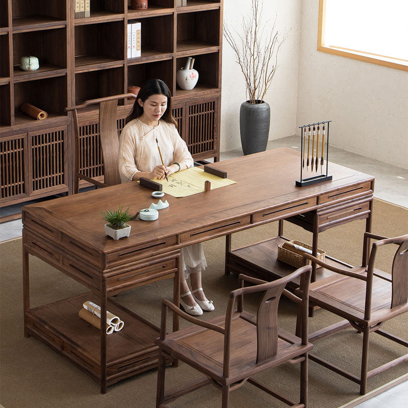 New Chinese style solid wood desk