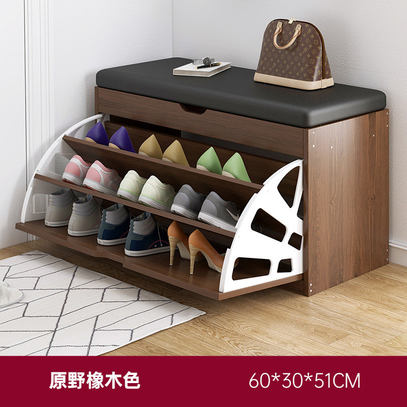 Upholstered Pedestal Shoe Cabinet