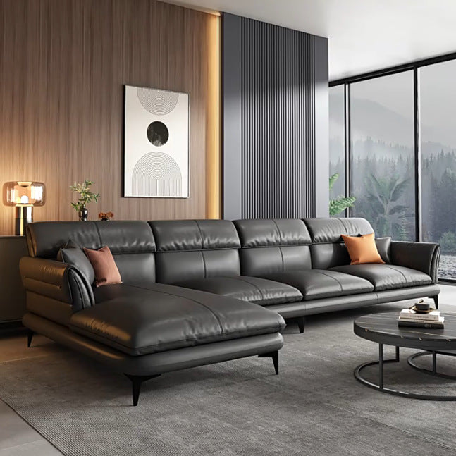 Living Room Leather Sofa Set