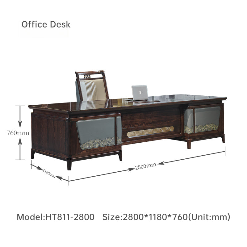 New Chinese style solid wood boss desk