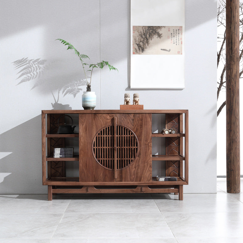 New Chinese Style Solid Wood Tea Cabinet