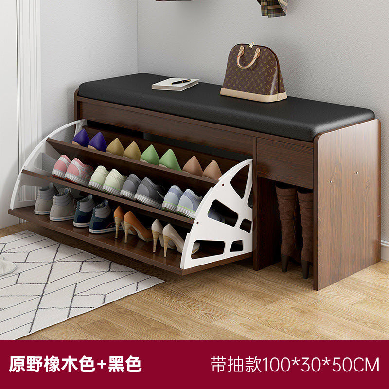 Upholstered Pedestal Shoe Cabinet