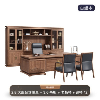 New Chinese style solid wood boss desk