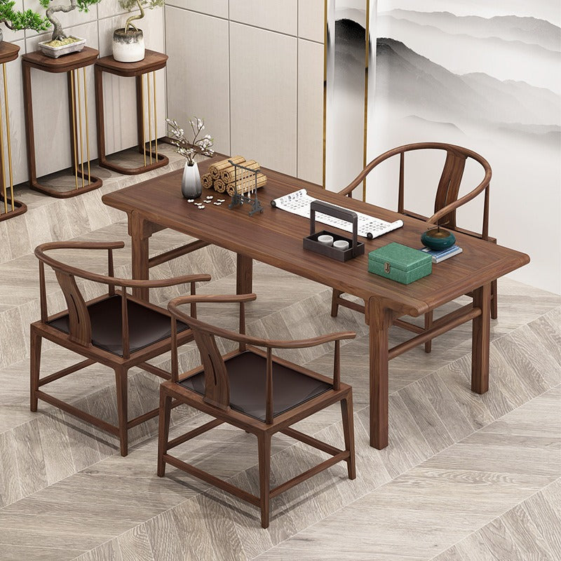 Chinese Solid Wooden Tea Table Set