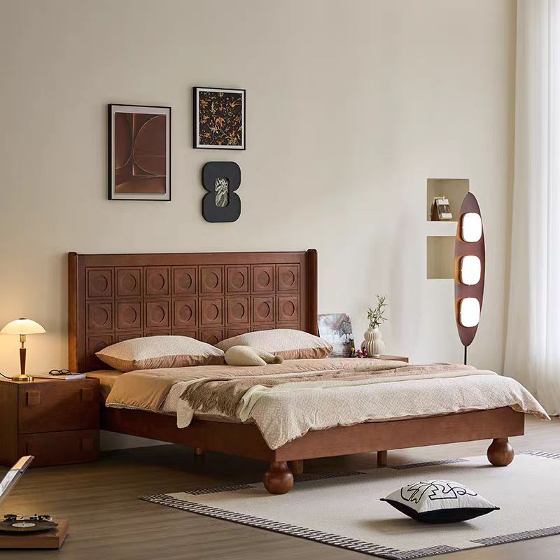 Bedroom Vintage Solid Wooden Bed